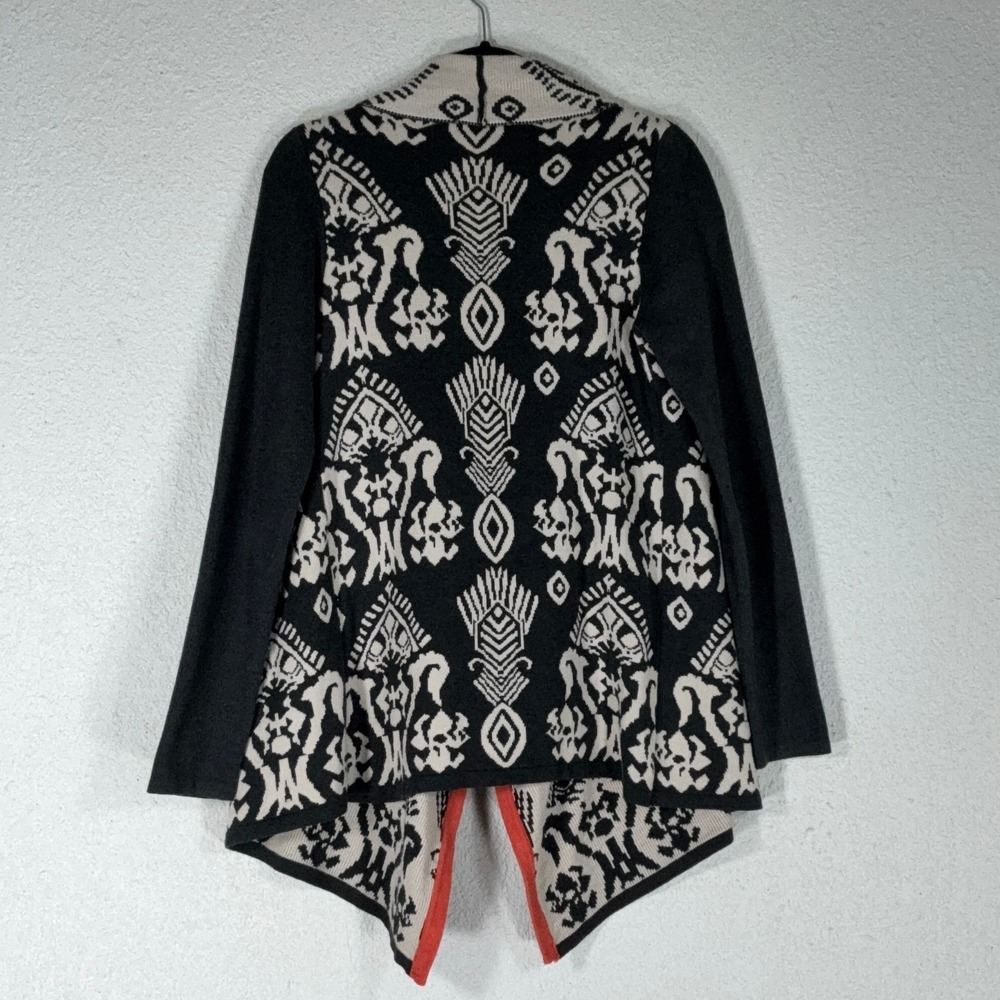 THML Black Cream Geometric print Cardigan - S - Tribal Print  Open Front - Picture 6 of 13